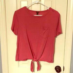 J. Crew Tie Front Top